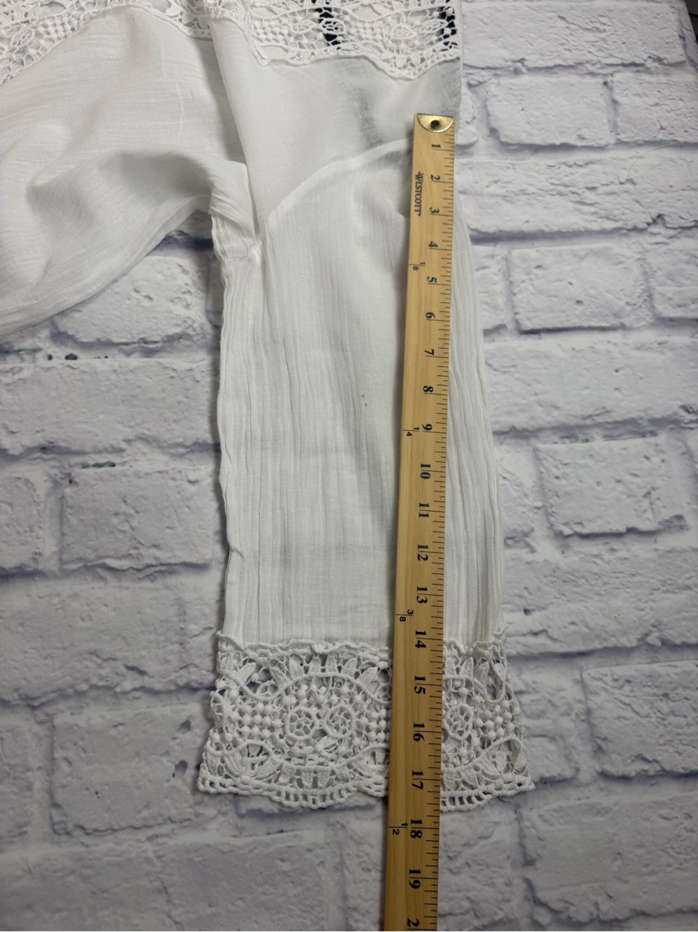 Sigrid Olsen White Sheer Women's Swim Coverup with Subtle Trim. Size XL. - Picture 6 of 10